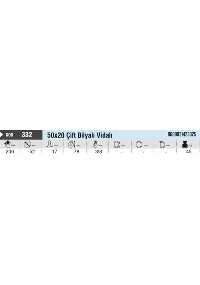 Hırdavatım 50X20 Çift Bilyalı Vidalı Tekerlek 4 Adet