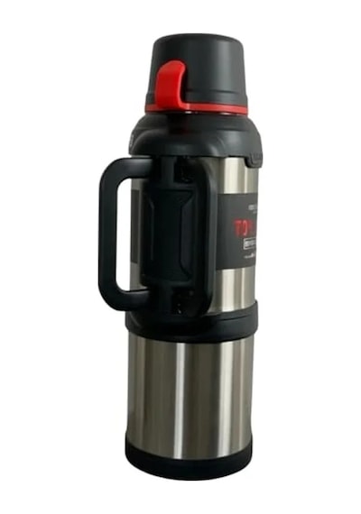 4 Litre Kapasiteli Çelik Termos, Kamp Ve Aile Kullanımı İçin Açık Beyaz