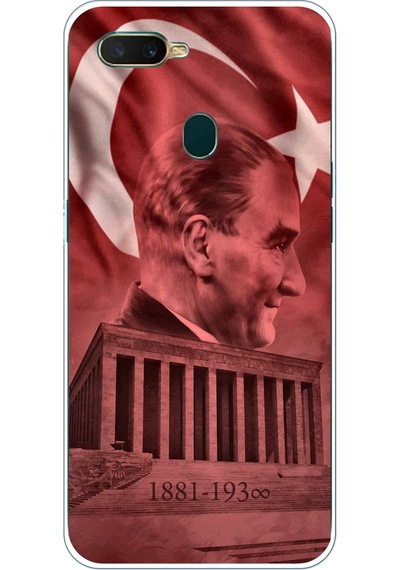 Oppo A5s-ax7-a12 Uyumlu Atatürk Portresi Ve Anıtkabir Baskılı Silikon Kılıf Renkli