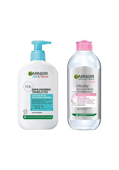 Tr Saf&temiz Nemlendiren Temizleyici 250 Ml & Micellar Kusursuz Makyaj Temizleme Suyu 400 Ml Cilt Bakım Seti