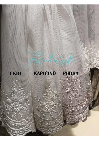 Tül Perde Zoi Desen Grek Etek Işleme Brillant Tüm En Ölçülerinde Ekru