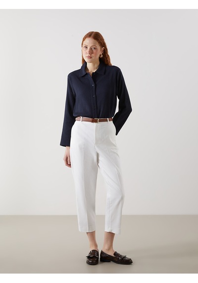 Lcw Vision Lacivert Regular Fit Kadın Gömlek