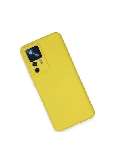 Xiaomi Mi 12t Pro Uyumlu Kılıf Nano İçi Kadife Silikon - Sarı
