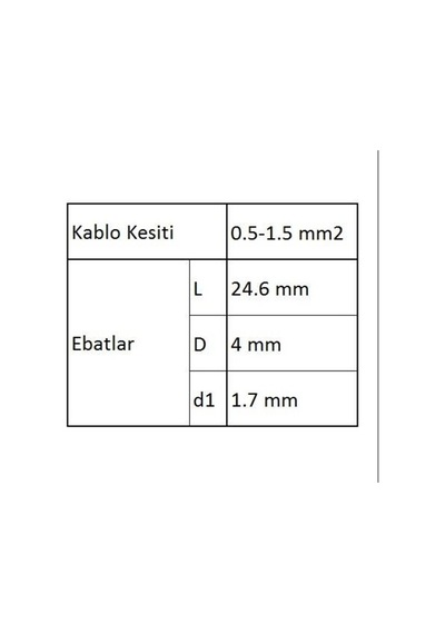 Gby251 Ek Muf Izoleli Kablo Ucu 100 Adet