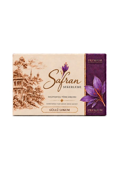 Safran Şekerleme Güllü Lokum 600 G