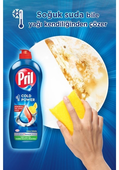 Pril Elde Yıkama Sıvı Bulaşık Deterjanı 4 X 675G Limon 5+ Etki, Kendinden Yağ Çözme Etkisi