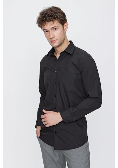 İmza Siyah Uzun Kol Düz Bez Ayağı 041 Sert Yaka Basic Comfort Fit Gömlek 1004245051 Siyah İmza Siyah Uzun Kol Düz Bez Ayağı 041 Sert Yaka Basic Comfort Fit Gömlek 1004245051 Siyah