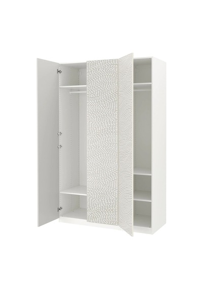 Ikea Beyaz Sağlam Kapaklı Gardırop 150x60x236 Cm