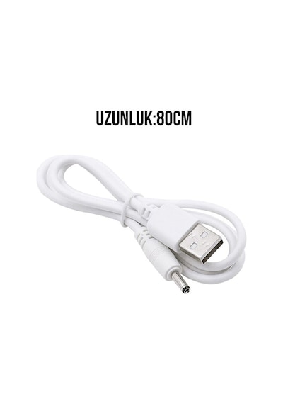 Usb Dc 3.5x1.35mm Masa Lambası Yedek Şarj Kablosu 80cm Uzunluk Be