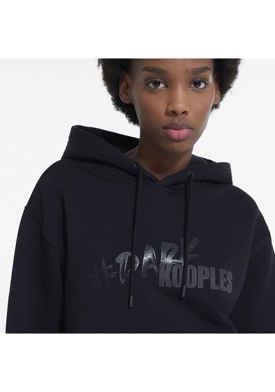 The Kooples Logomania Kadın Siyah Hoodie