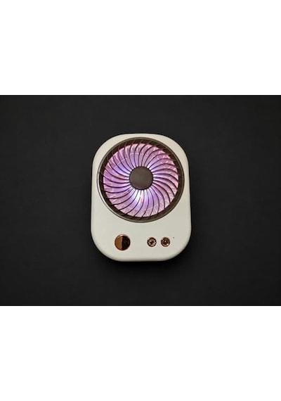 Mini Şarjlı Masaüstü Fan Rgb Işıklı Ve Ayaklı Tasarım Çantada Taşımaya Uygun Karma Renk