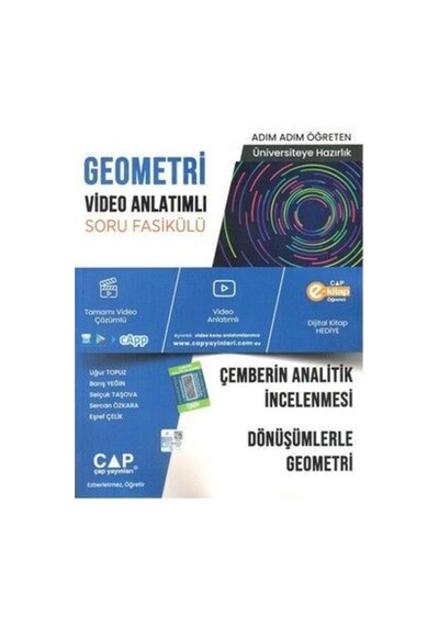 2023 Geometri Çemberin Analitik İncelenmesi Dönüşümlerle Konu Anlatımlı Soru Bankası -  Çap Yayınları