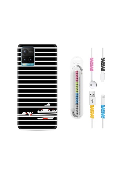 Vivo Y21 Kılıf Kablo Koruyuculu Light My Fire 1366