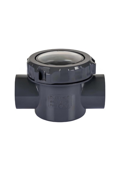 Ø63 Mm Upvc Te Çalpara Çekvalf Şeffaf Kapaklı Yapıştırma