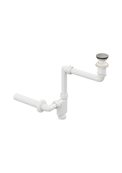 Smart Pop-up Sifon, Taşma Deliksiz Krom +comfort Yer Kazandıran Lavabo Sifonu -2 Parça Set