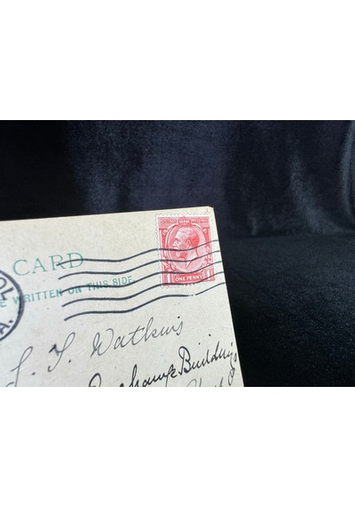 İngiltere Bristol 1923 Yılından Postadan Geçmiş Posta Kartı One Penny Pullu