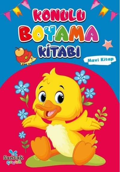 Konulu Boyama Kitabı - Mavi Kitap- Sancak Çocuk