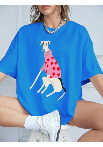 Noıssey Urban Pop Graphic Kadın Tişört Koleksiyonukod 5115 Bebe Mavi