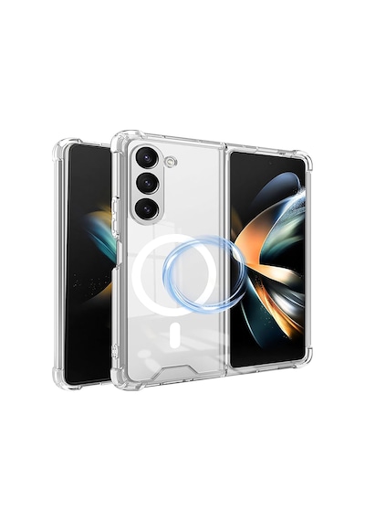 Samsung Galaxy Uyumlu Z Fold5 Magsafeyarı Esnek Plastik Tpu Kılıf-al8113
