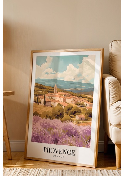 Provence France Vintage Seyahat Posteri Çerçeveli Tablo - Premium Lavanta Tarlası Elit Duvar Dekoru Kayın Provence France Vintage Seyahat Posteri Çerçeveli Tablo - Premium Lavanta Tarlası Elit Duvar Dekoru Kayın