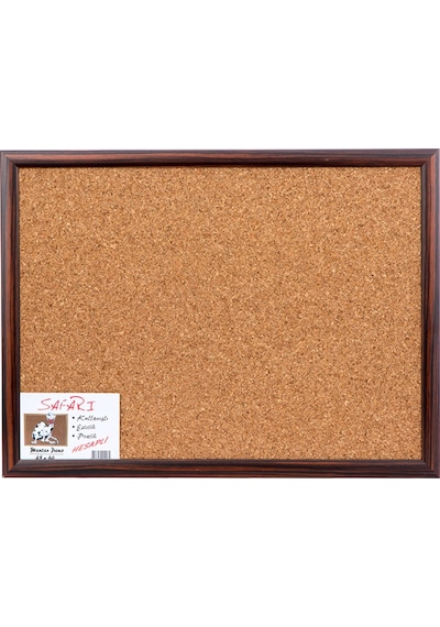 120X200 Safari Mantar Pano Mdf Çerçeve Ve Ceviz Renk