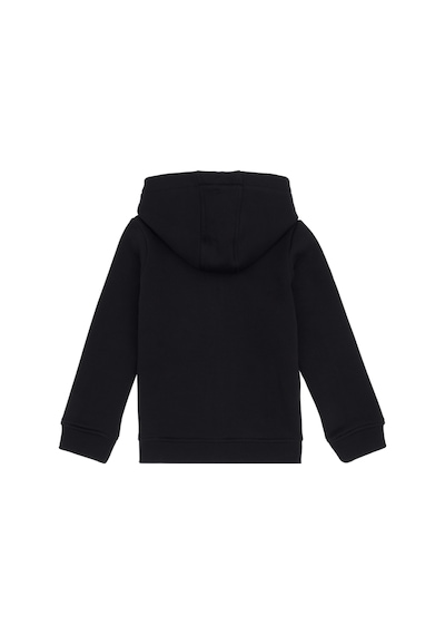 U.S. Polo Assn. Kız Çocuk Siyah Kapüşonlu Fermuarlı Şardonlu Basic Sweatshirt 50316809-VR046