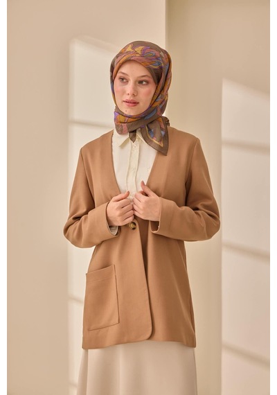 Silk Home Olinda İpek Eşarp 47003-09 Haki, İndigo, Gül Kurusu, Mor, Taba