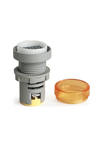 Mini Dijital Voltmetre 22mm Ac 60-500v Led Sarı Işık