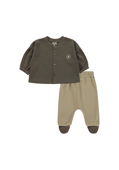 Civil Baby Güneş Baskılı 1-9 Ay Pijama Takımı - Kahverengi Acı Kahverengi
