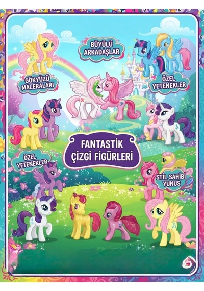 Benim Küçük Pony 12 Parça Set Canlı Renkler Detaylı Tasarım Hayal Gücünü Geliştiren Oyuncak Seti