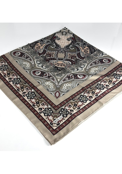 Miray Nevada Büyük Boy Organik Pamuk Eşarp - 120 X 120 - 06452 Vizon