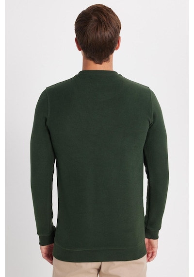 Tudors Erkek Slim Fit Dar Kesim Pamuklu Selanik Kumaş Bisiklet Yaka Yeşil Sweatshirt-35776 Yeşil Tudors Erkek Slim Fit Dar Kesim Pamuklu Selanik Kumaş Bisiklet Yaka Yeşil Sweatshirt-35776 Yeşil