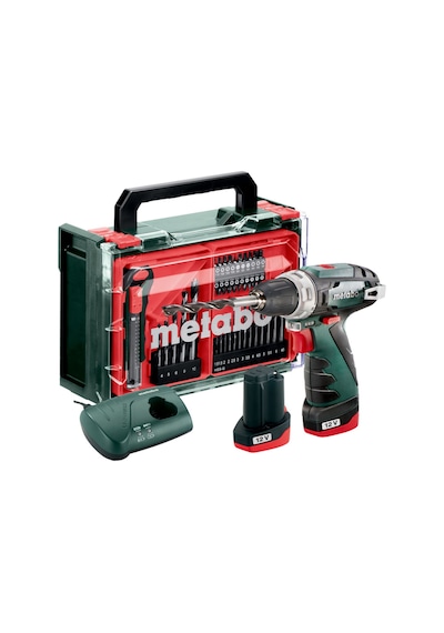 Metabo Powermaxx BS Şarjlı Matkap 12 Volt + 41 Parça Aksesuar Seti 600080710