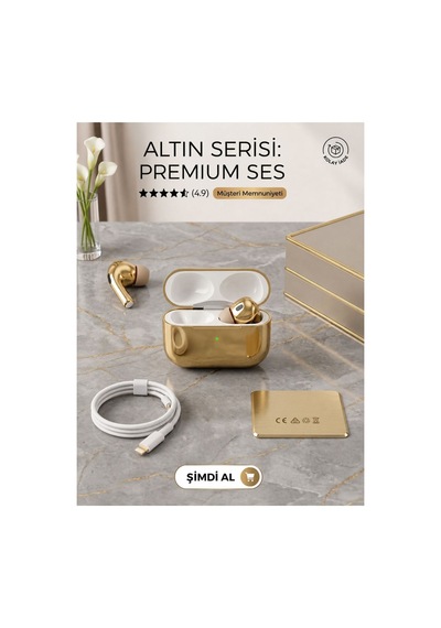 Samsung Iphone Reeder Uyumlu Gold Pro Kulaklık Süper Ses Kalitesi Altın - 875172778