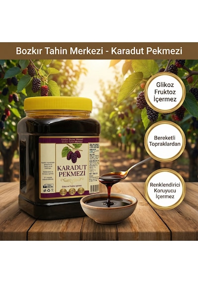 Bozkır Tahin Merkezi Doğal Katkısız Karadut Köy Pekmezi 950 G