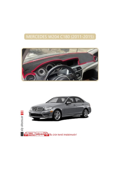 Mercedes W204 C180 2011-2015torpido Koruma Halısı Bej Kenar