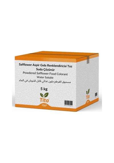 Safflower Aspir Gıda Renklendiricisi Toz Suda Çözünür 5 Kg