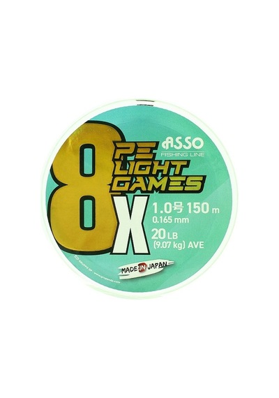 Asso 8x Light Games Pe 1.2 Fluo Green İp Misina 150mt 0,185mm