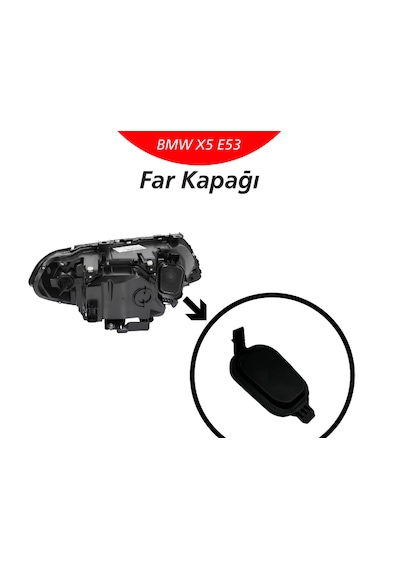 Bmw E53 X5 Uyumlu Far Kapağı