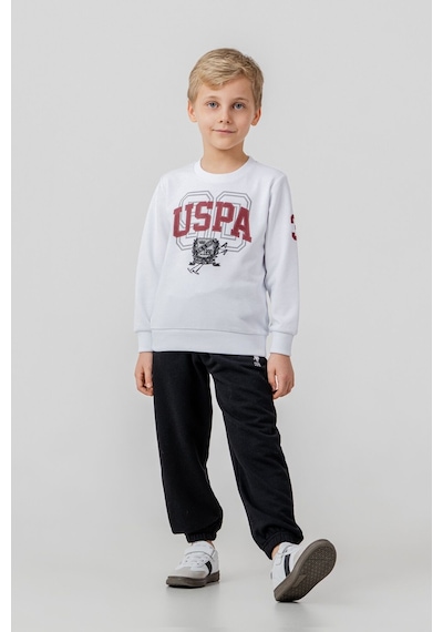 U.S. Polo Assn. Erkek Çocuk Baskılı Beyaz Uzun Kol Eşofman Takımı Us2646-c-v1 Us2646-c-v1