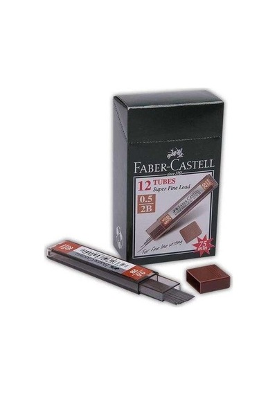 Faber-Castell Min Süper Fine Lead 2B 0.5Mm 75Mm 12 Tüp Kalem Ucu