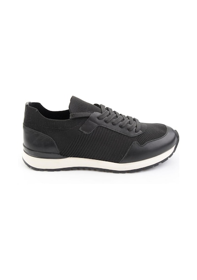 Bambi Siyah Hakiki Deri Erkek Sneaker E01730580382
