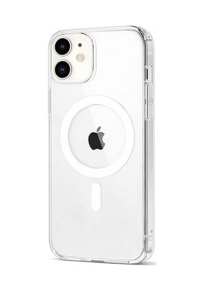 Apple iPhone 12 Uyumlu Şeffaf Magsafe Kılıf Sararmaz, Darbe Emici