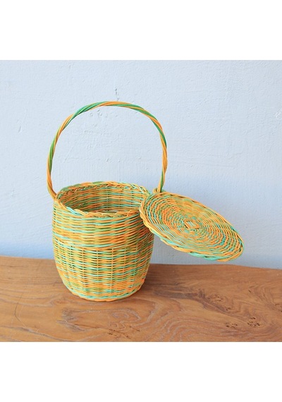 Yeşil Kapaklı Rattan 20x16 Sepet Mix