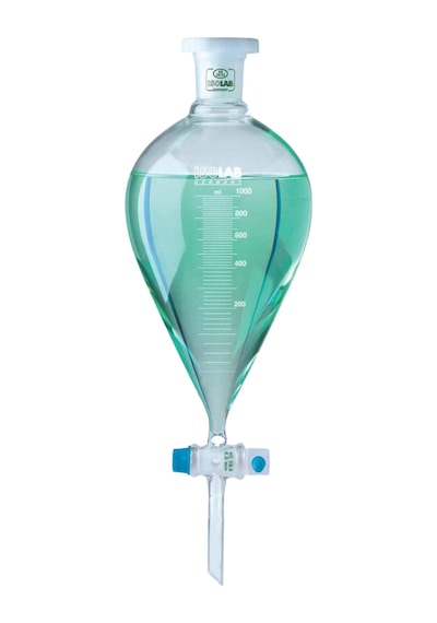Ayırma Hunisi Armudi Tip, Teflon Musluklu 100 Ml