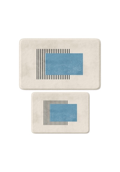 Monnhein Banyo Paspası, 2li Set Banyo Halısı Kaymaz Taban, Makine 40 x 60