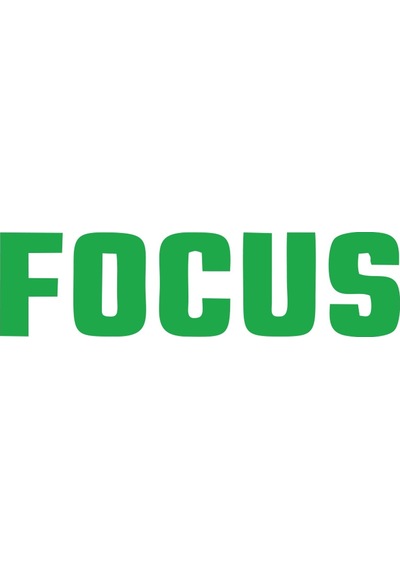Focus Araba Sticker 17x17 Cm Yeşil
