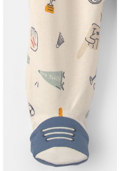 Carter's Erkek Bebek Fermuarlı Patikli Tulum Krem 1v707510