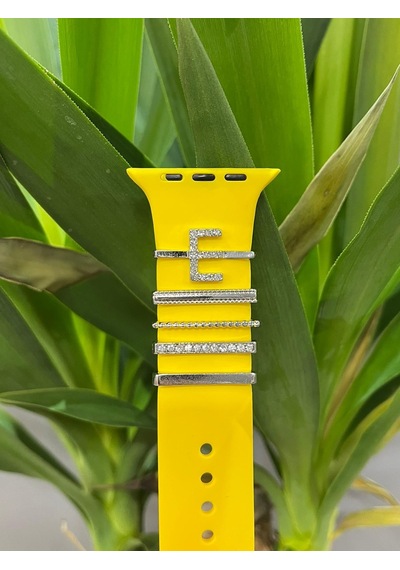 Apple Uyumlu Watch    Kordon Aksesuarı Charm Set E Harfi