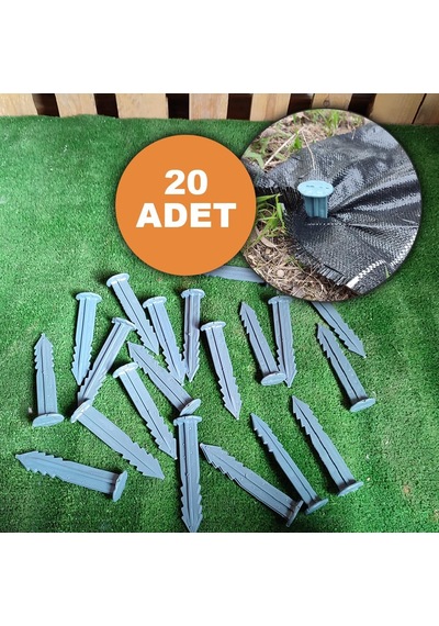 20 Adet Sera Taban Örtüsü Çivisi 14 Cm Tırnaklı Sera Taban Örtüsü Kazığı Sert Plastik Sabitleme Çubuğu Ze